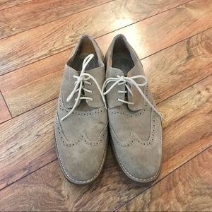 Stacy Adams Suede Wingtip Tan Shoes